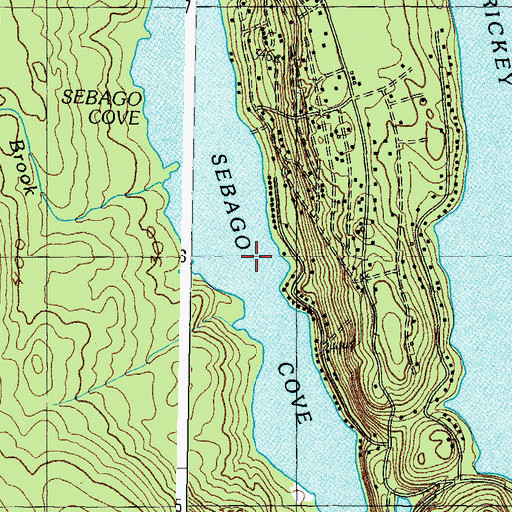 Topographic Map of Sebago Cove, ME