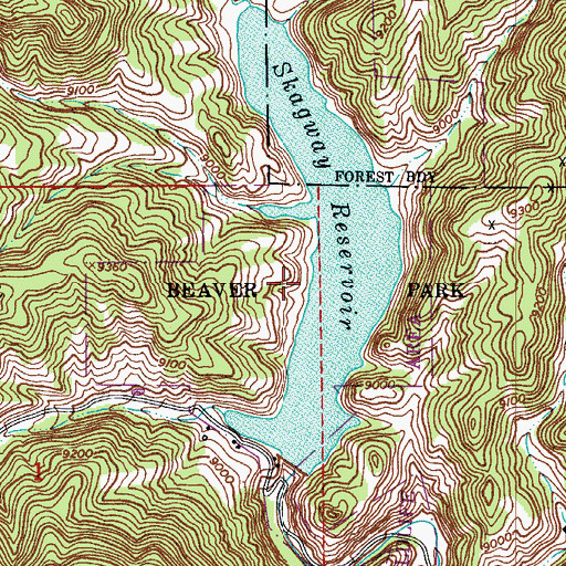 Topographic Map of Lower Beaver Park, CO