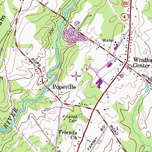 Topographic Map of Windham Primary School, ME