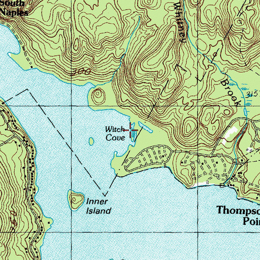 Topographic Map of Witch Cove, ME
