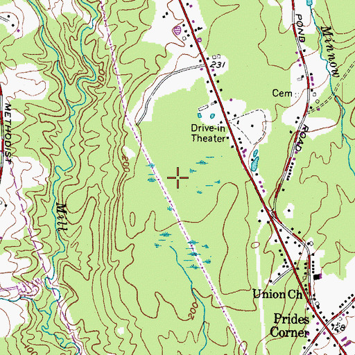 Topographic Map of The Heath, ME