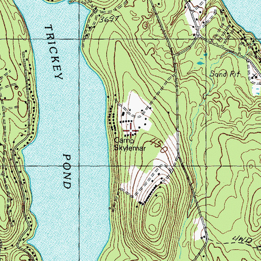 Topographic Map of The Quinbys Campground, ME
