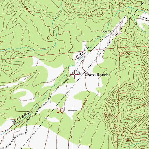 Topographic Map of Chess Ranch, CO