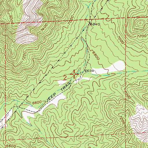 Topographic Map of East Fork Milsap Creek, CO