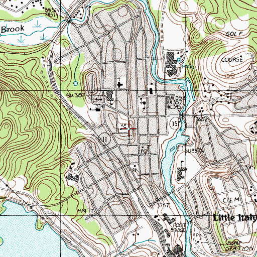Topographic Map of Church of the Nazarene, ME