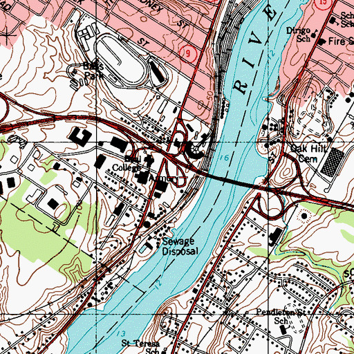 Topographic Map of Exit 3, ME