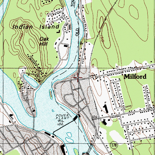 Topographic Map of First Congregational Church, ME