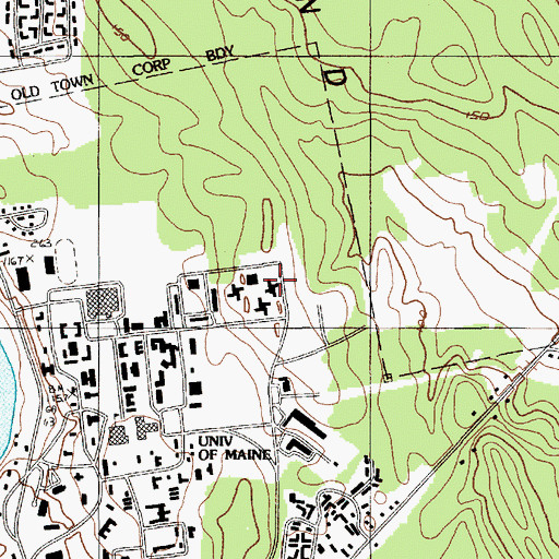 Topographic Map of Hilltop Commons, ME
