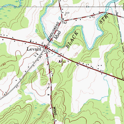 Topographic Map of Levant Post Office, ME