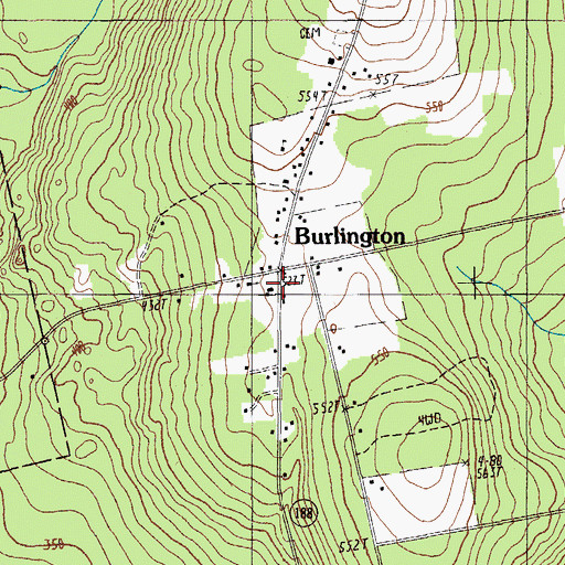 Topographic Map of Old Tavern, ME
