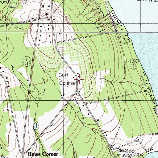 Topographic Map of Orchard View Golf Course, ME