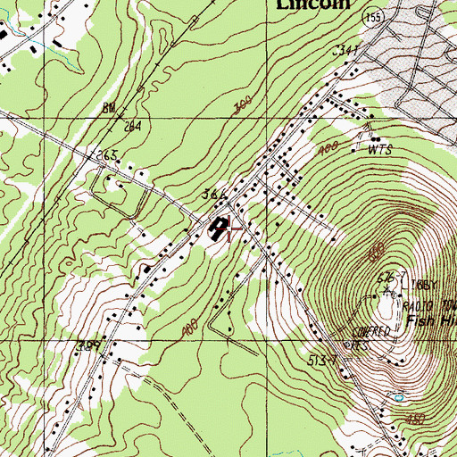 Topographic Map of Penobscot Valley Hospital, ME