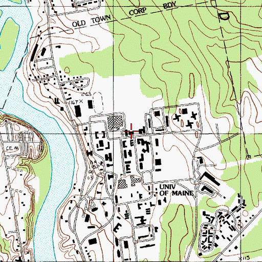 Topographic Map of Stewart Commons, ME