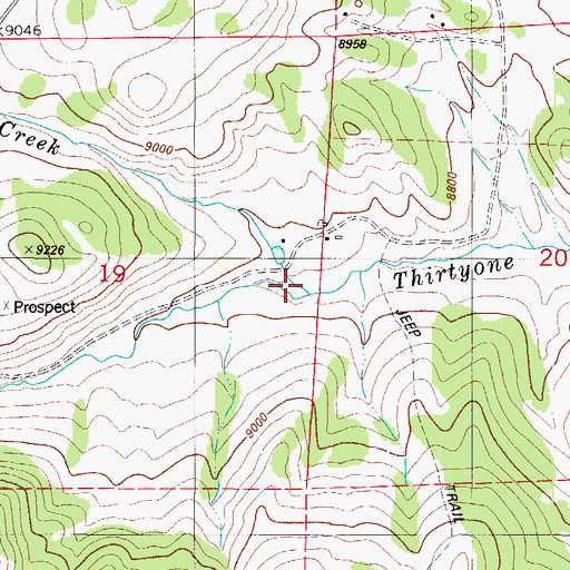 Topographic Map of Paris Creek, CO