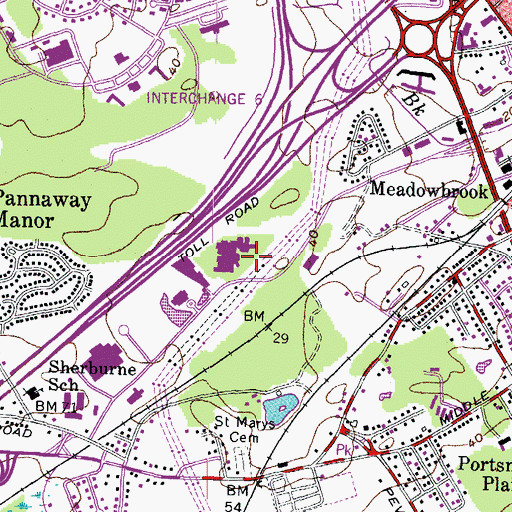 Topographic Map of Portsmouth Regional Hospital, NH