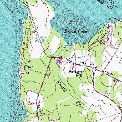 Topographic Map of Mill Pond, NH