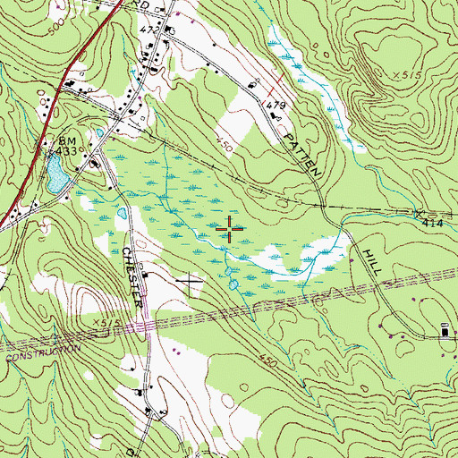 Topographic Map of Abe Emerson Marsh, NH