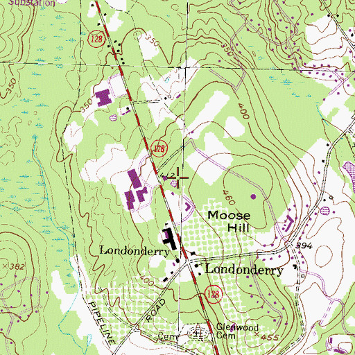 Topographic Map of Leach Library, NH