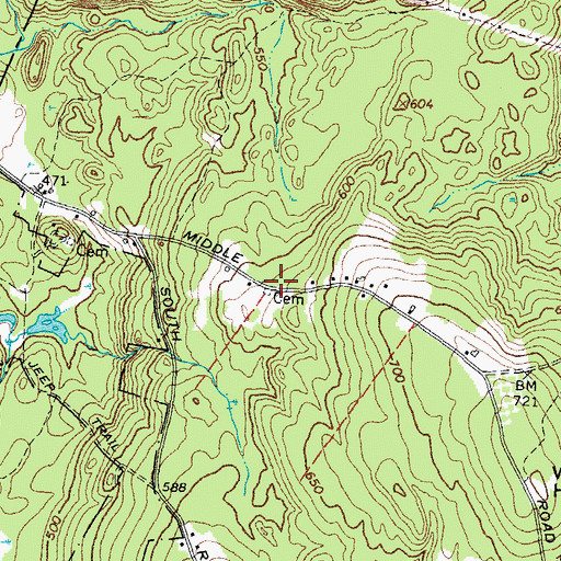 Topographic Map of Number 13 School (historical), NH