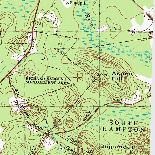 Topographic Map of Richard Sargent Management Area, NH