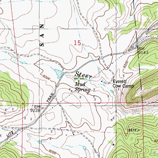 Topographic Map of Mud Spring, CO