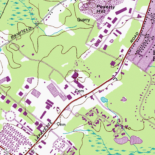 Topographic Map of Southgate Plaza Shopping Center, NH