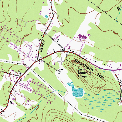 Topographic Map of Stratham Fairgrounds, NH