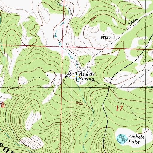 Topographic Map of Ankele Spring, CO
