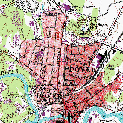 Topographic Map of Church of Christ, NH