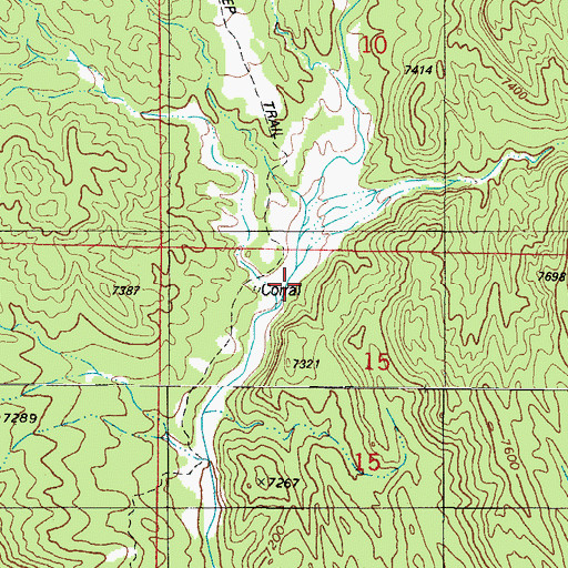 Topographic Map of Little Badger Creek, CO