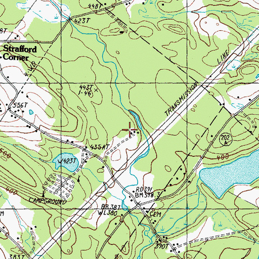 Topographic Map of Gray Cemetery, NH