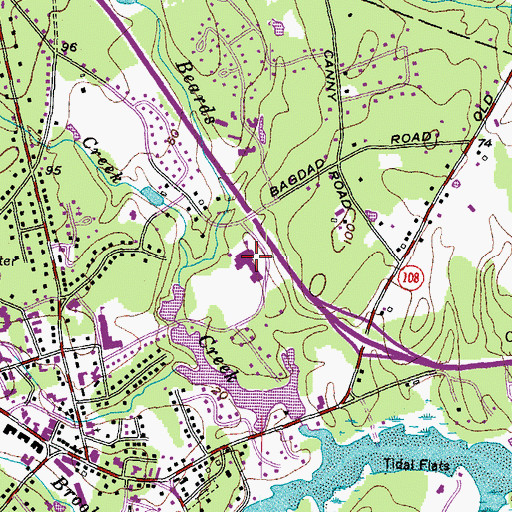 Topographic Map of Oyster River High School, NH