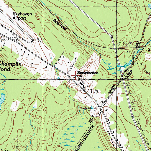 Topographic Map of Resurrection Church, NH