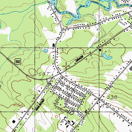 Topographic Map of Shoreyville Plaza Shopping Center, NH