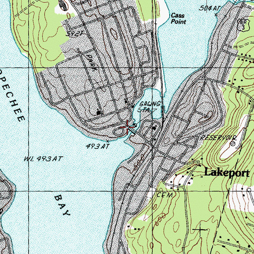 Topographic Map of Goss Library, NH