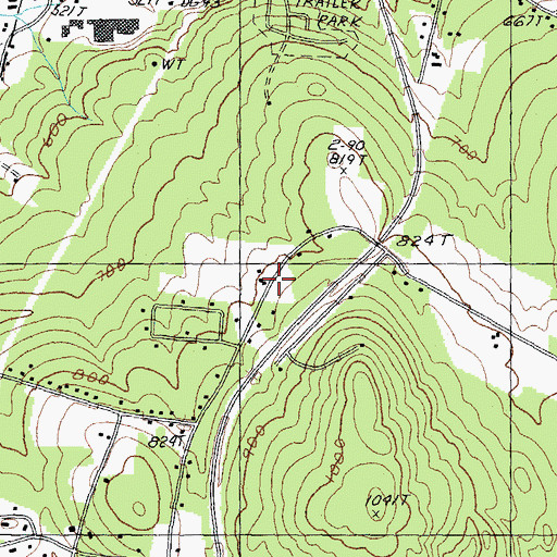 Topographic Map of Immaculate Conception Church, NH