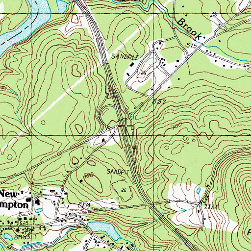 Topographic Map of Interchange 23, NH