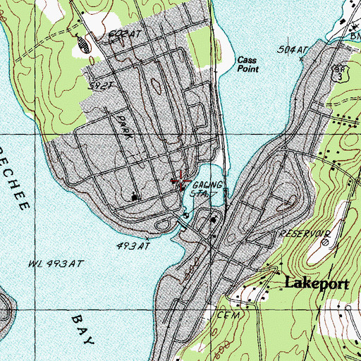 Topographic Map of Lakeport Advent Christian Church, NH