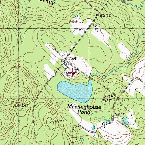 Topographic Map of Smith Meeting House Cemetery, NH