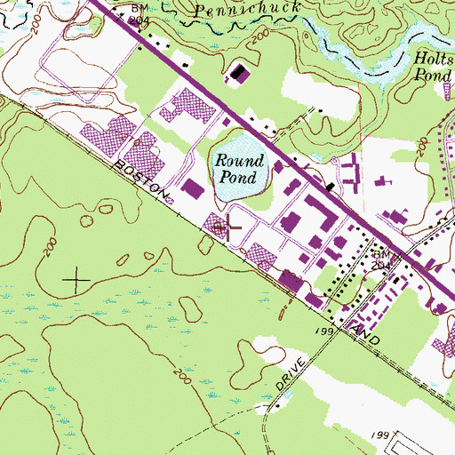 Topographic Map of Brookside Hospital, NH