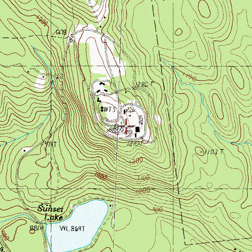 Topographic Map of Crotched Mountain School, NH