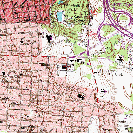 Topographic Map of McDonough Elementary School, NH
