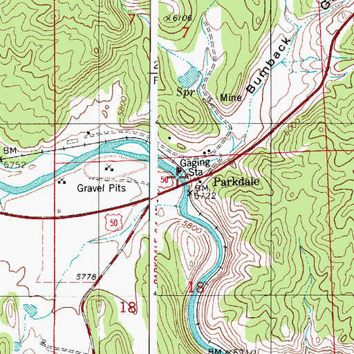 Topographic Map of Bumback Gulch, CO