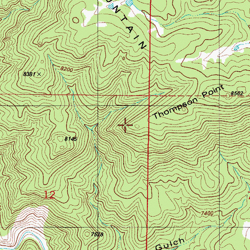 Topographic Map of Thompson Point, CO