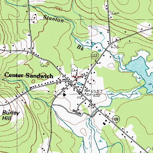 Topographic Map of Federated Church, NH