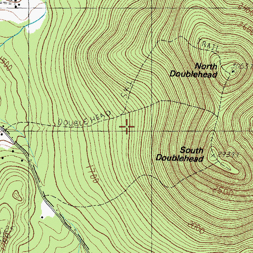 Topographic Map of Nestlenook Farm on the River Ski Area, NH