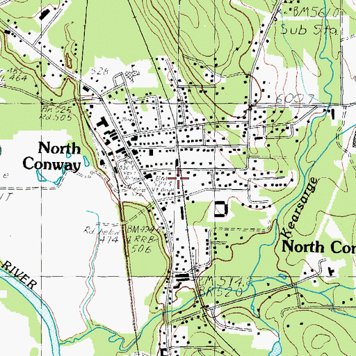 Topographic Map of North Conway Country Club, NH