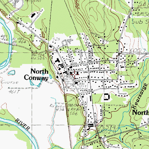 Topographic Map of Our Lady of the Mountains Church, NH