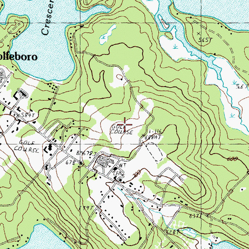 Topographic Map of Perry Hollow Golf and Country Club, NH
