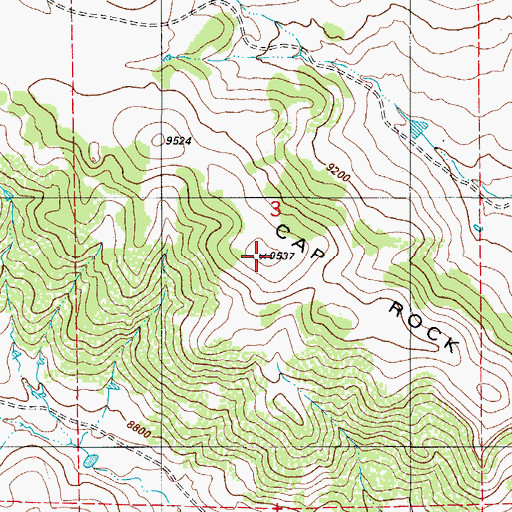 Topographic Map of Cap Rock Ridge, CO